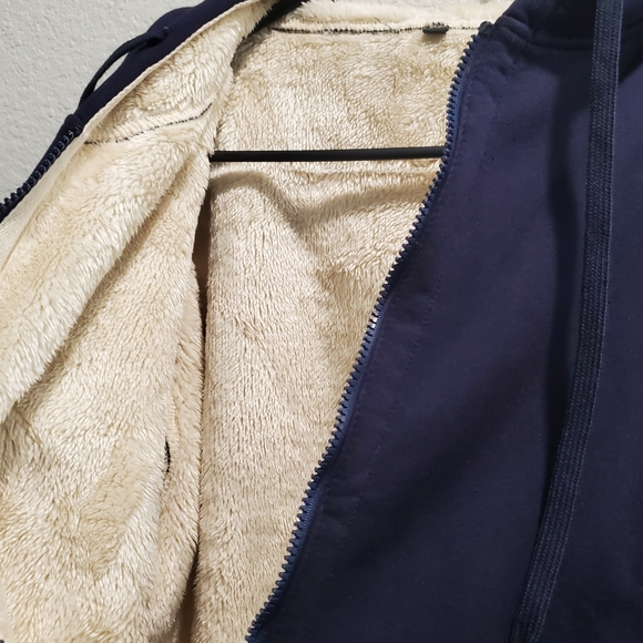 NWOT Sherpa Lined Zip Up Hoodie - Picture 2 of 5